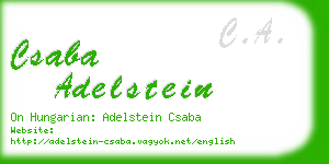 csaba adelstein business card